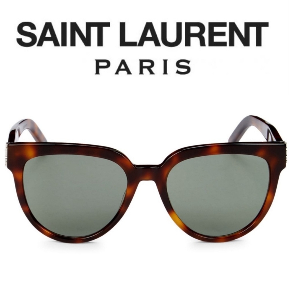 YSL Saint Laurent SL M28/F - 005 Avana Cat Eye Sunglasses CLASSIC NWOT
